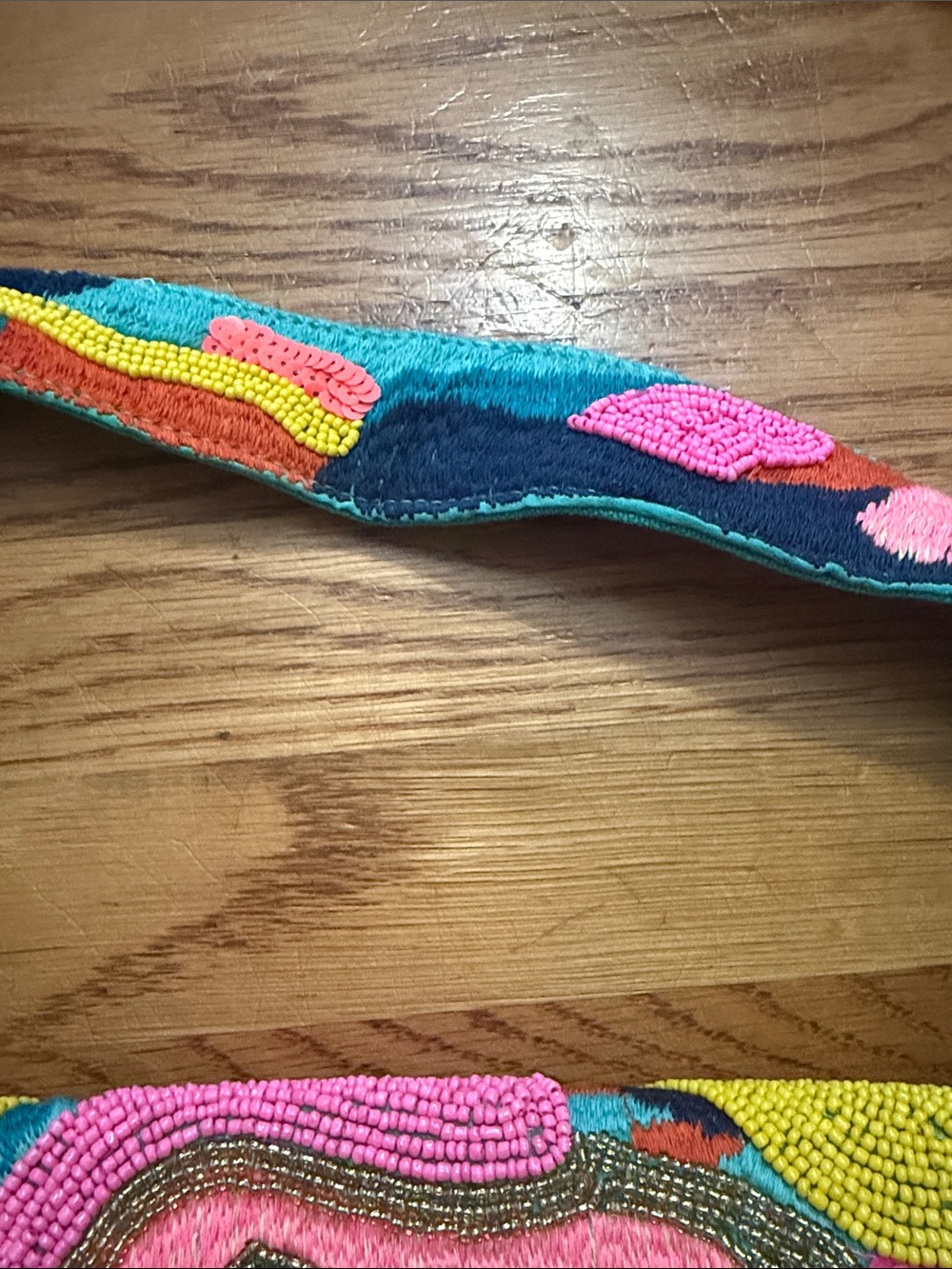 America &Beyond Multicolor Beaded wave Shoulder Bag - NWT - Picture 3 of 9